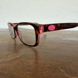 Coach HC 6040 Tortoise Pink Rectangle Full Rim Eyeglasses Frames Only 52-16-135